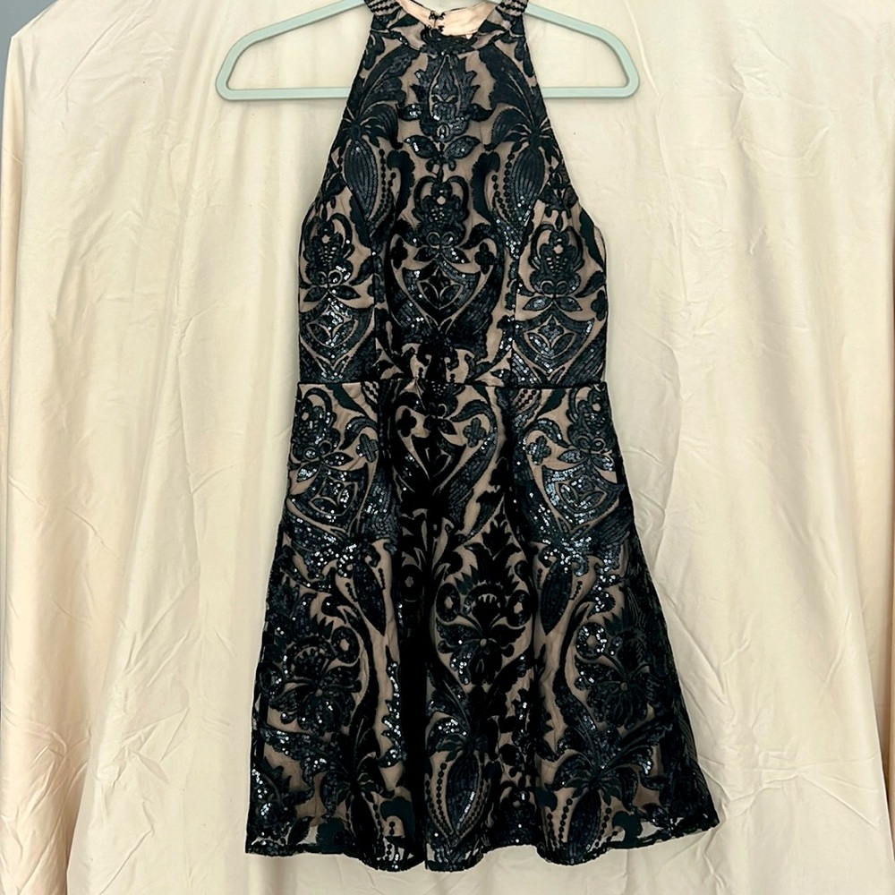 Black sequin homecoming dress Large